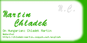 martin chladek business card